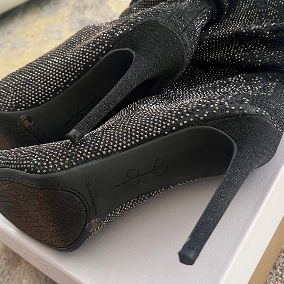 Jessica Simpson Black and Silver Ankle Booties - Picture 6 of 6